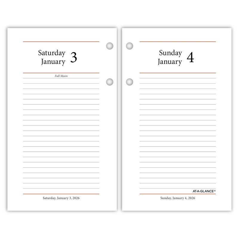 AT-A-GLANCE 2026 Desk Calendar Refill, Daily, 3-1/2"" x 6"", Standard, Loose-Leaf, Photographic (E4175026) - Image 3